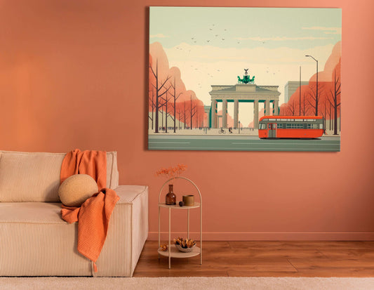 Minimalist Brandenburg Gate - Canvas Print - Artoholica Ready to Hang Canvas Print